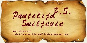 Pantelija Smiljević vizit kartica